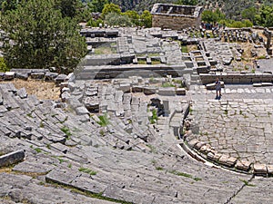 Ancient Delfi excavations in Greece. photo